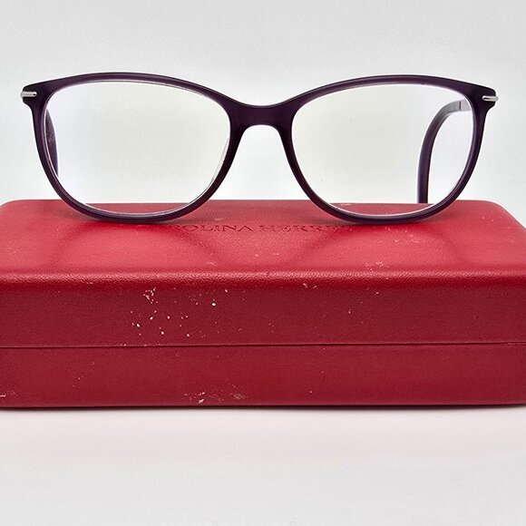 Carolina Herrera VHE670K Col. 0903 Purple Eyeglasses Frame w/ Case 53-16-140 - Picture 1 of 16